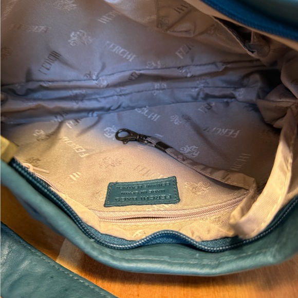 FERCHI Spain Vintage Soft Leather Pleated Hobo Bag: Forest Green (EUC) - Picture 14 of 14